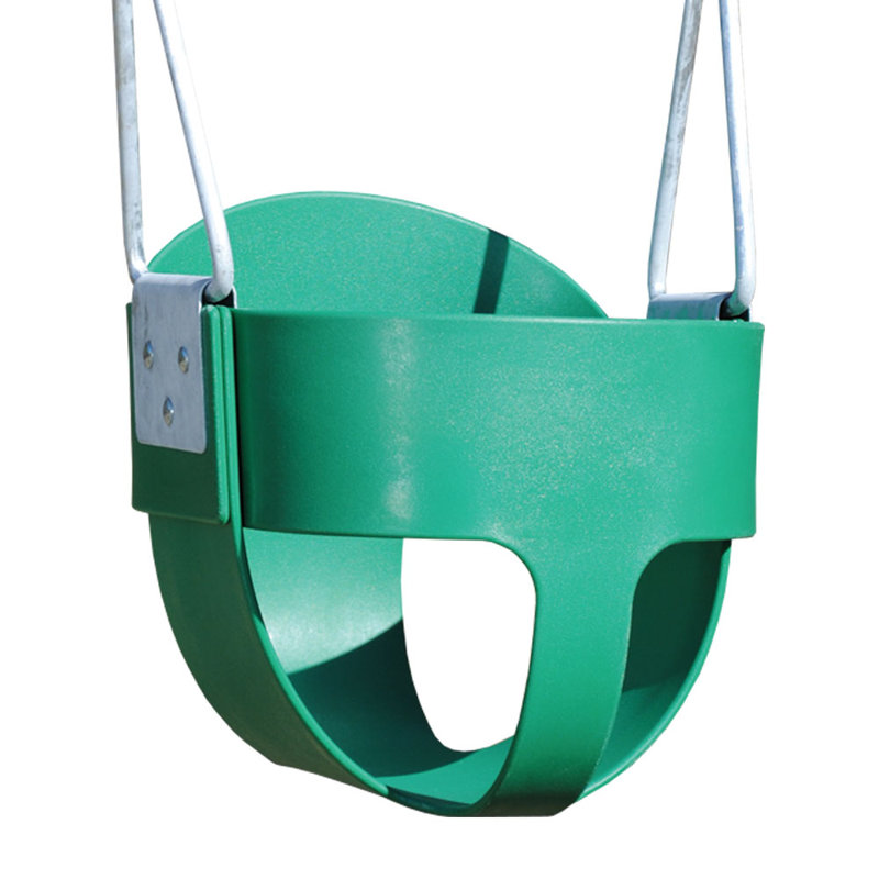 Creative Playthings Vinyl 11'' Green Bucket Swing with Chains & Reviews